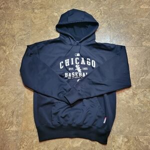 Chicago White Sox Hoodie Mens Large L Black Long Sleeve Majestic Authentic MLB